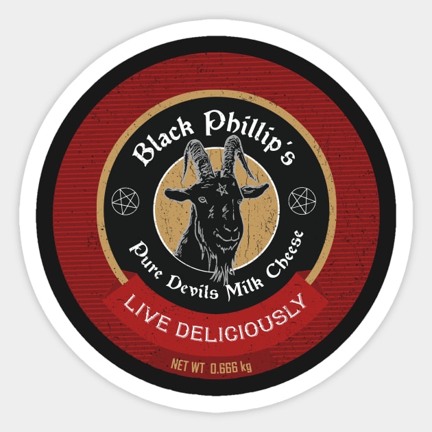 Black Phillip's Devil Cheese Sticker by SharkPants